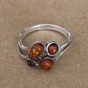 4-stone amber ring